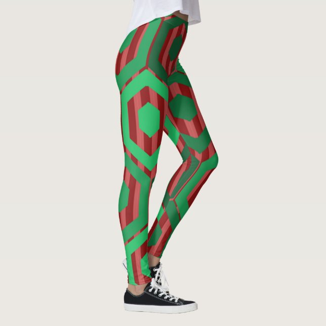 Christmas Hexagons  Leggings (Right)