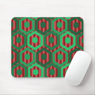 Christmas Hexagons  Mouse Mat