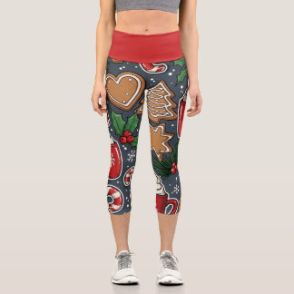 Christmas High Waisted Capris