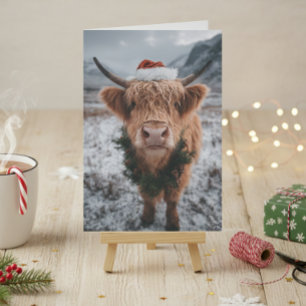 Christmas Highland Cow Card