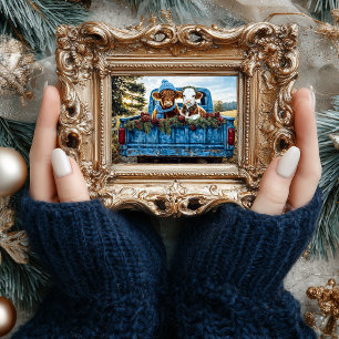 Christmas Highland Cow Rustic Truck Decoupage  Tissue Paper