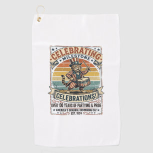 Christmas Highland Cow Vintage Engraving Design (2 Golf Towel
