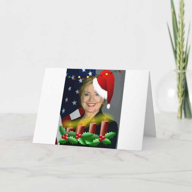 christmas hillary clinton holiday card (Front)