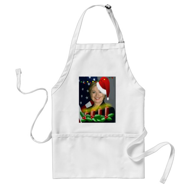 christmas hillary clinton standard apron (Front)
