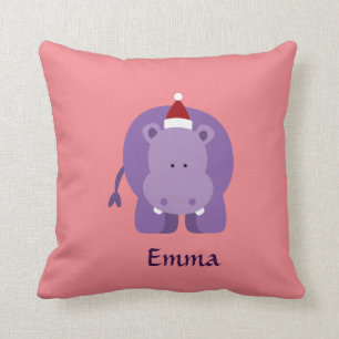 Christmas Hippo Cushion