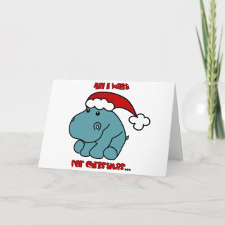 Christmas Hippo Holiday Card
