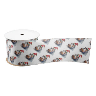 Christmas Hippo Satin Ribbon