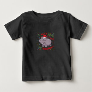 Christmas Hippo Wish Baby T-Shirt