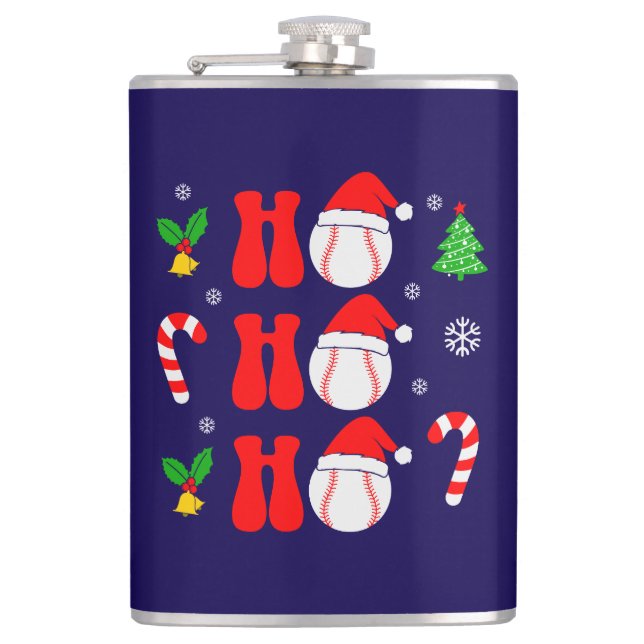 Christmas Ho Ho Ho Funny Xmas-85211 Hip Flask (Front)