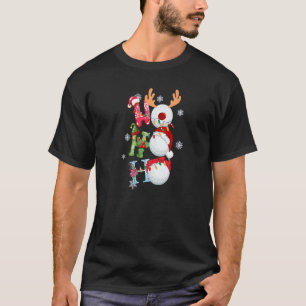 Christmas Ho Ho Ho Santa Reindeer Golf Pyjama   T-Shirt