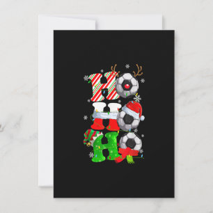 Christmas Ho-Ho-Ho Santa Reindeer Soccer Pajama Gi Invitation
