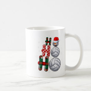 Christmas Ho-ho-ho Santa Snowman Volleyball Xmas P Coffee Mug