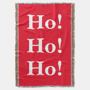 Christmas Ho! Ho! Ho! Throw Blanket