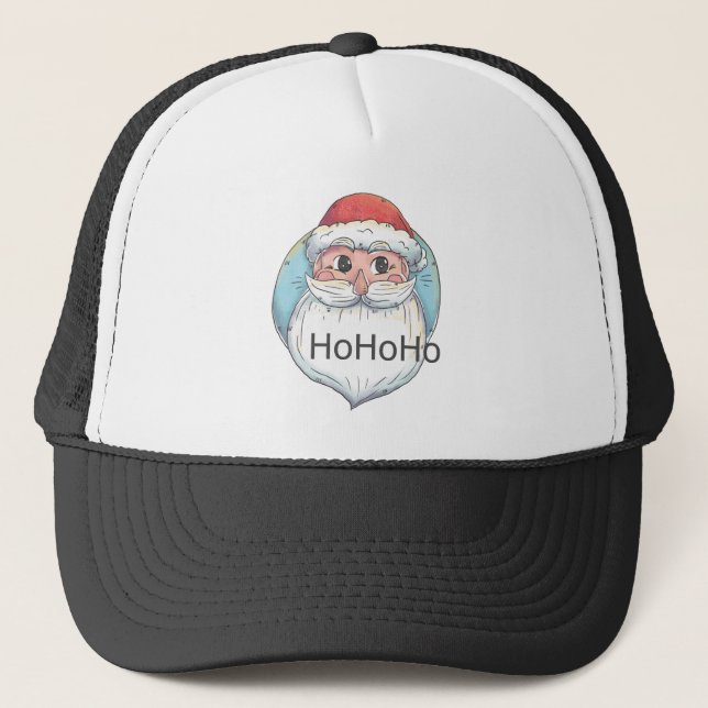 christmas ho santa claus trucker hat (Front)