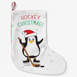 Christmas Hockey Penguin Small Christmas Stocking