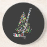 Christmas Hockey Sports Ball Santa Hat Xmas  Coaster<br><div class="desc">Christmas Hockey Sports Ball Santa Hat Xmas</div>