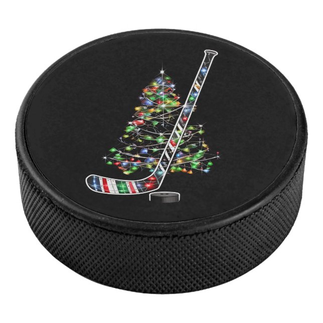 Christmas Hockey Sports Ball Santa Hat Xmas  Puck (3/4)