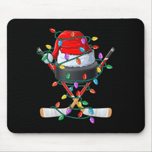 Christmas Hockey Xmas Santa Sports Hat Ball Kids B Mouse Mat