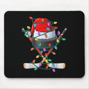 Christmas Hockey Xmas Santa Sports Hat Ball Kids B Mouse Mat