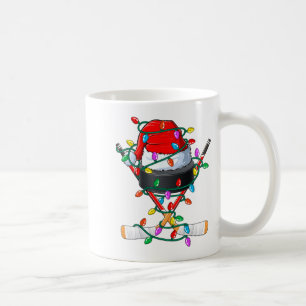 Christmas Hockey Xmas Santa Srts Hat Ball Kids B  Coffee Mug