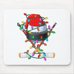 Christmas Hockey Xmas Santa Srts Hat Ball Kids B Mouse Mat