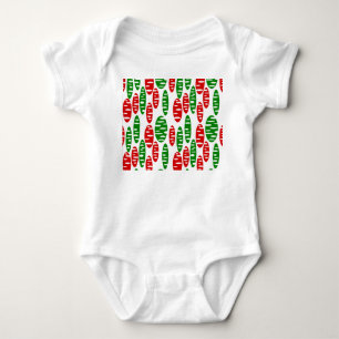 Christmas Holey Ovals  Baby Bodysuit