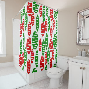 Christmas Holey Ovals Shower Curtain