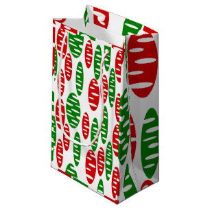 Christmas Holey Ovals  Small Gift Bag