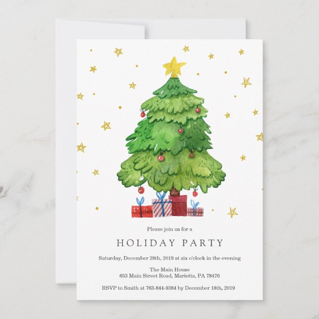 Christmas Holiady Party Invitation (Front)