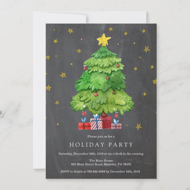 Christmas Holiady Party Invitation (Front)
