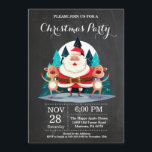 Christmas Holiady Party Invitation Santa Claus<br><div class="desc">Christmas Holiday Party Invitation. Christmas Dinner Holiday Party Invitation. Christmas Floral Flowers Wreath. Santa Claus. Deer. Christmas Tree. Chalkboard Background. For further customisation,  please click the "Customise it" button and use our design tool to modify this template.</div>