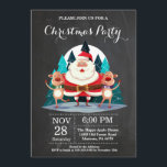 Christmas Holiady Party Invitation Santa Claus<br><div class="desc">Christmas Holiday Party Invitation. Christmas Dinner Holiday Party Invitation. Christmas Floral Flowers Wreath. Santa Claus. Deer. Christmas Tree. Chalkboard Background. For further customisation,  please click the "Customise it" button and use our design tool to modify this template.</div>