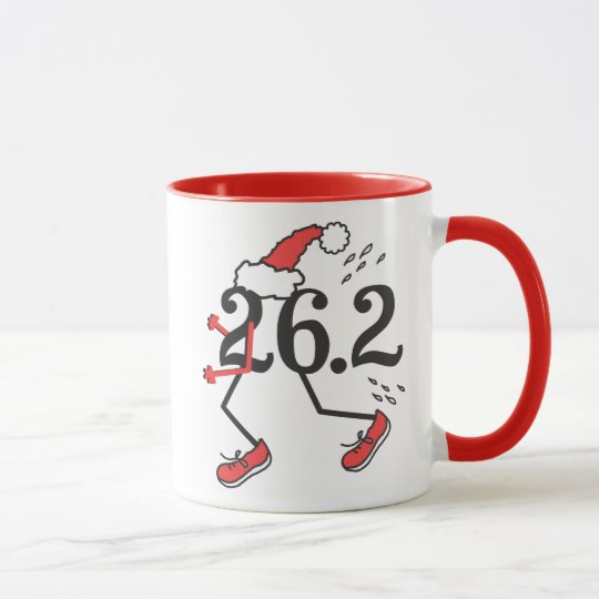 Christmas Holiday 26.2 Funny Marathon Runner Mug