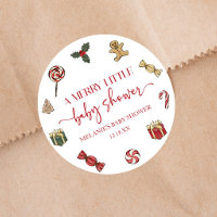 Christmas Holiday A Merry Little Baby Shower Favou