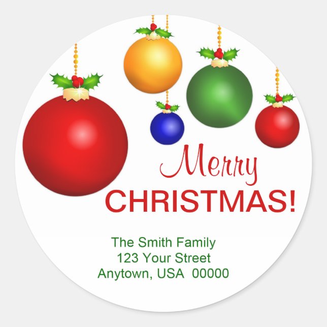 Christmas Holiday Address Labels (Front)