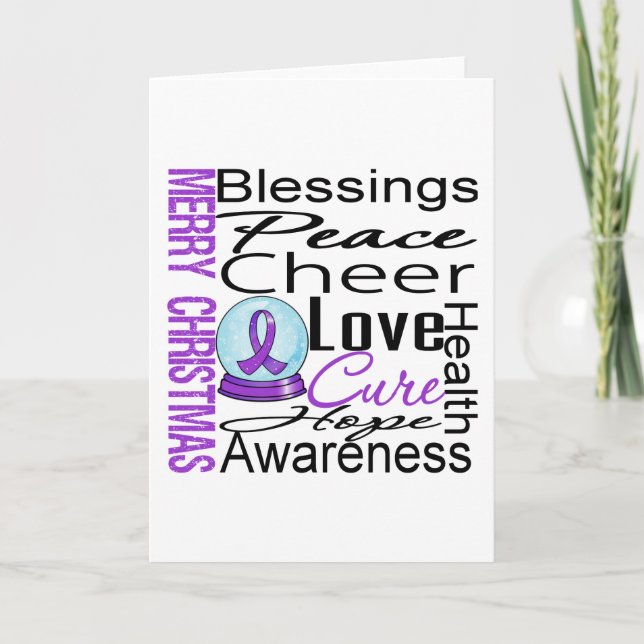 Christmas Holiday Alzheimer's Disease Collage Card (Front)