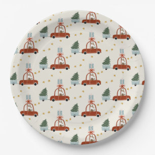 Christmas Holiday Animal Illustration Paper Plates