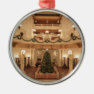 Christmas Holiday at Pennsylvania State Capitol Metal Tree Decoration