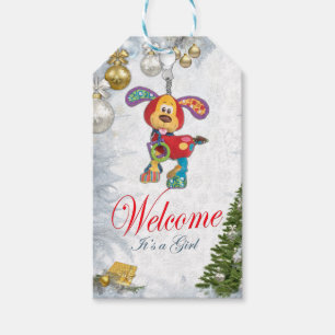 Christmas Holiday Baby Shower Gift Tags
