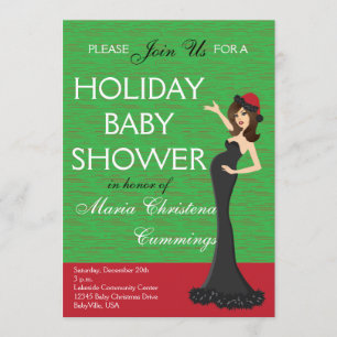 Christmas Holiday Baby Shower Invitation