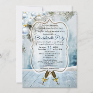 Christmas Holiday Bachelorette Party Invitation
