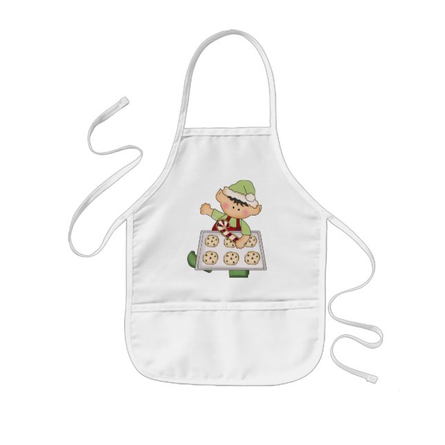 Christmas Holiday Baking Elf kids apron (Front)