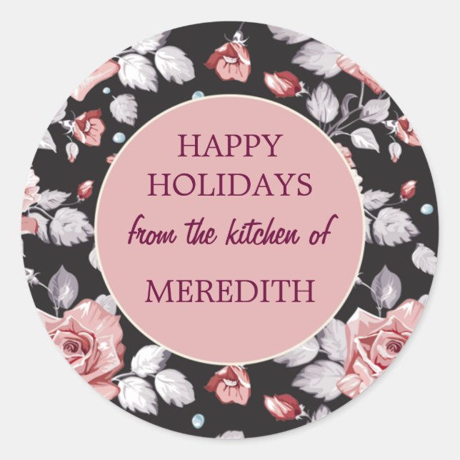 Christmas Holiday Baking From the Kitchen Of Classic Round Sticker (Front)