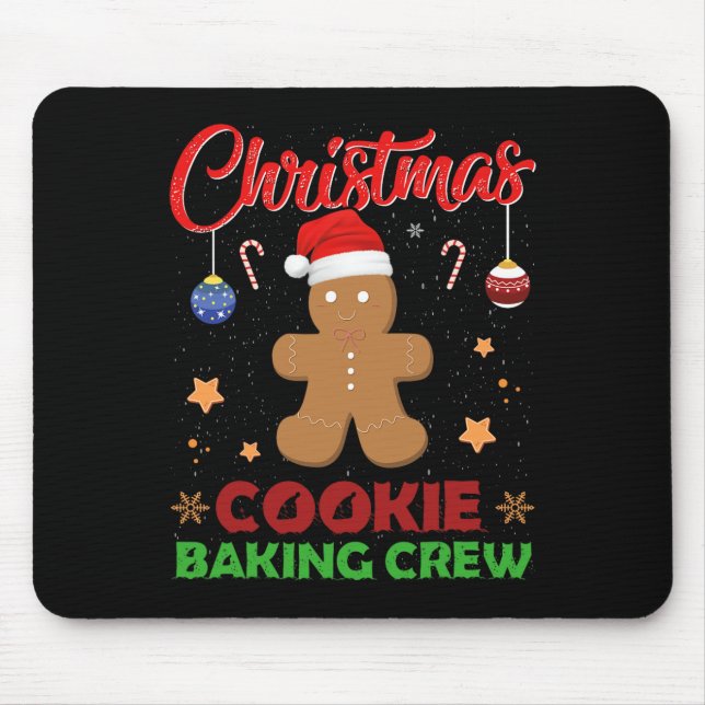 Christmas Holiday Baking Squad Novelty Grandma Coo Mouse Mat (Front)