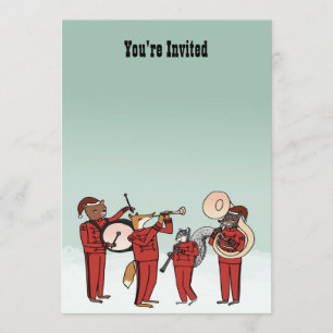 Christmas Holiday Band Invitation