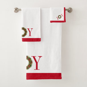 Christmas Holiday Bath Towel Set-Joy