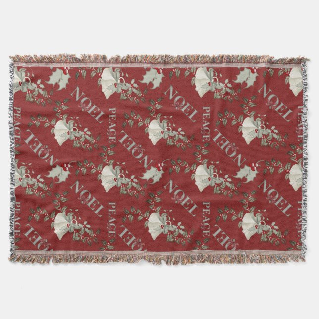 Christmas Holiday Bells D34 Throw Blanket (Front)