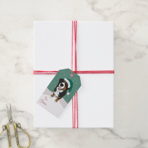 Christmas Holiday Bernese Mountain Dog  Gift Tags