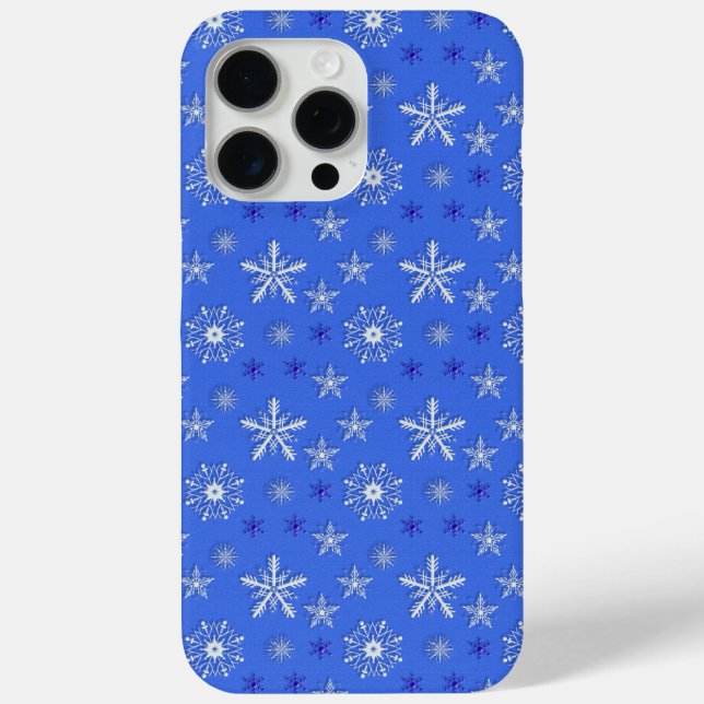 christmas holiday blue pattern Case-Mate iPhone case (Back)