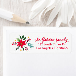 Christmas Holiday Botanicals Poinsettia CUSTOM